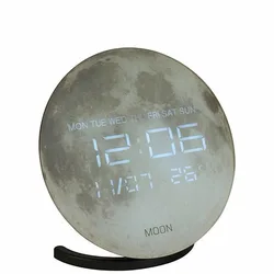 שעון רמקול דיגיטלי שולחני -ירח